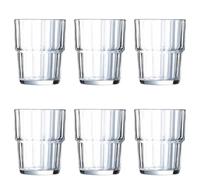 Arcoroc Noruega Caja 6 Vasos Bajos Vidrio 16cl Sodo Apto Microondas Apto Frigorífico Reciclable