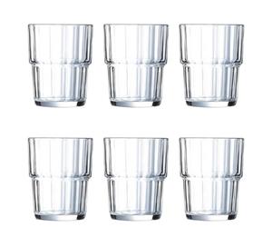 Arcoroc Noruega Caja 6 Vasos Bajos Vidrio 16cl Sodo Apto Microondas Apto Frigorífico Reciclable