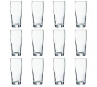 Arcoroc Set de 12 vasos de cerveza Willi Becher de vidrio 33 cl | Transparente, Vidrio, formato alto, acabado brillo, 33 cl, 12 piezas, apto para frigorífico, fácil de limpiar