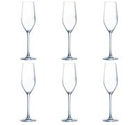 Arcoroc Set de 6 copas flauta Mineral de vidrio 16 cl