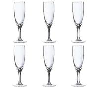 Arcoroc Set de 6 copas flauta Princesa de vidrio 15 cl