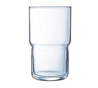 Arcoroc Set de 6 vasos altos Log de vidrio 32 cl | Transparente, Vidrio, formato alto, acabado brillo, 6 piezas