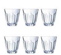 Arcoroc Set de 6 vasos bajos Arcadie de vidrio 24 cl
