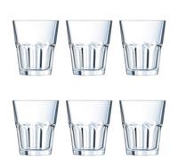Arcoroc Set de 6 vasos bajos Granity de vidrio 35 cl