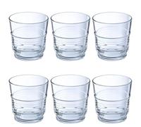 Arcoroc Set de 6 vasos bajos Spirale de vidrio 25 cl | Transparente, Vidrio, formato bajo, acabado brillo, 6 piezas