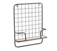 Arcoroc Vinthera Moa Estante De Pared Acero Y Paulownia 42,5x12x56cm Hierro