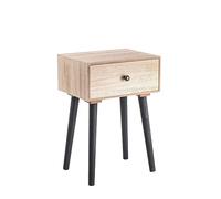 Arcoroc Vinthera Moa Mesilla MDF Natural con Patas De Pino 35x26x50cm