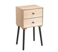 Arcoroc Vinthera Moa Mesilla MDF Natural con Patas De Pino 35x26x65cm Hierro Incluye Instrucciones
