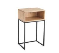 Arcoroc Vinthera Moa Mesilla MDF Natural Y Patas De Acero 40x30x68cm