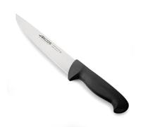 Arcos Cuchillo carnicero con Hoja Acero Inoxidable Nitrum 200 mm. Cuchillo cocina profesional cortar carne, pescado y verduras. Mango ergonómico polioximetileno. Serie 2900. Color negro.