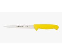 Arcos Cuchilloole/Cuchillo para Pescado Acero Inoxidable Nitrum y Hoja 170 mm. Diseñado para manipular y preparar pescado. Mango ergonómico polipropileno. Serie 2900. Color amarillo.