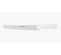 Arcos Cuchillo Pastelería/Cuchillo Pasteles Acero Inoxidable Nitrum y Hoja 250 mm. Corta,ecciona y corta bases pasteles. Ergonómico Polipropileno. Serie Mango 2900. Color Blanco.