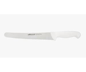Arcos 2900 Cuchillo Pastelería Nitrum Acero POM Blanco 250 mm | Corta, secciona y divide bases de pasteles. Mango ergonómico de polipropileno, blanco, corte limpio.