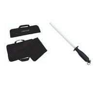 Arcos 690200 Bolsa con 4 compartimentos para cuchillos + 278100 Chaira, 230 mm (caja)