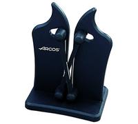 Arcos Afilador profesional de Cuchillos. Color Negro Hecho en ABS. Afila tus Cuchillos sin esfuerzo coneguridad y precisión. 110 x 90 x 150 mm. Serie Afiladores