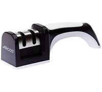 Arcos Afiladores, Afilador de Cuchillos de Mano, Hecho de ABS + TPE, Rodillos Cerámico y Carburo, Color Blanco y Negro