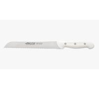Arcos Artika - Cuchillo Panero - Acero Inoxidable NITRUM Serrada 210 mm - Mango Polipropileno blanco