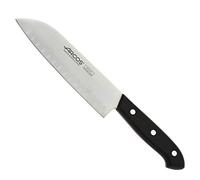 Arcos Bolonia, Cuchillo Santoku, Acero Inoxidable Nitrum 170 mm, Mango Polioximetileno, POM Negro
