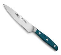 Arcos Cuchillo Chef Forjado Acero Inoxidable Tamaño. Mango Profesional Micarta y BorSeda Especial con Hoja Plateada 150 mm. Impresiona yorprencon Cada Corte. Serie Brooklyn. Color Azul.