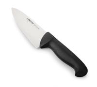 Arcos Cuchillo Chef Acero Inoxidable Nitrum y Hoja 150 mm. Cuchillo cocina profesional multipropósito. Mango ergonómico polipropileno. Serie 2900. Color negro.