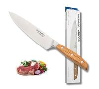 Arcos by Chef José Andrés | Cuchillo de Pan de 20 cm para Panes Artesanales y Productos de Panadería | Hoja Forjada de Acero Inoxidable NITRUM con Borde de Seda | Mango Ergonómico de Madera de Encina