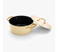 Arcos Serie Samoa Iconic | Cacerola Antiadherente Cerámico 24 cm y 4,3 L | Aluminio Forjado | Apta cualquier cocina | Mango Acero Inoxidable | Color Beige | LIBRE DE (PFOA/PTFE/PFOS)