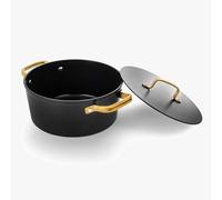 Arcos Serie Samoa Iconic | Cacerola Antiadherente Cerámico 24 cm y 4,3 L | Aluminio Forjado | Apta cualquier cocina | Mango Acero Inoxidable | Color Negro | LIBRE DE (PFOA/PTFE/PFOS)