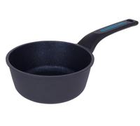 Arcos Serie Thera | Cazo Antiadherente 16 cm y 1,2L | Aluminio Fundido | Apta cualquier cocina | Mango Ergonómico Plástico y Silicona | Sistema ahorro energético | Apta lavavajillas | Negro y Azul