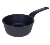 Arcos Serie Thera | Cazo Antiadherente 18 cm y 1,69L | Aluminio Fundido | Apta cualquier cocina | Mango Ergonómico Plástico y Silicona | Sistema ahorro energético | Apta lavavajillas | Negro y Azul