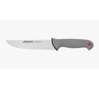 Arcos Cuchillo carnicero con Hoja Acero Inoxidable Nitrum 180 mm. Cuchillo cocina profesional para cortar carne, pescado y verduras. Mango ergonómico POM. Serie Color Prof. Color negro.