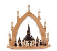 Arcos Con Seiffener Iglesia Y Kurrende,Eléctricamente Iluminado,43x43x15cm
