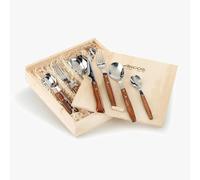 Arcos Serie Gregorio Arcos - Cubertería de 16 piezas - Acero Inoxidable - Mangos de Madera - Color Marrón