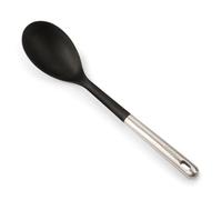 ARCOS Cuchara de Servir de 330 mm para servir todo tipo de alimentos. Mango y Cuerpo de Acero Inoxidable. Resiste 240º. Apto para lavavajillas. Color Negro y gris