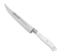 Arcos Cuchillo Carne Forjado 130 mm Acero Inoxidable Nitrum y Hoja 130 mm. 140 gr. Mango Ergonómico Polioximetileno Pom. Hoja Delgada con un Borde Suave. Serie Riviera Blanc. Color Blanco.