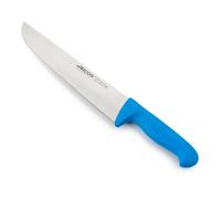 Arcos Cuchillo Carnicero 10 pulgadas con Hoja Acero Inoxidable Nitrum 250 mm, Cuchillo cocina profesional cortar carne, pescado y verduras, Mango ergonómico polioximetileno, Serie 2900, Color azul