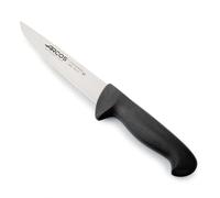 Arcos Cuchillo carnicero Acero Inoxidable y Hoja estrecha 160 mm. Cuchillo profesional. Mango ergonómico polioximetileno. Serie 2900. Color negro.