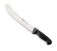 Arcos Cuchillo carnicero con Hoja Acero Inoxidable Nitrum 300 mm. Cuchillo cocina profesional cortar carne, pescado y verduras. Mango ergonómico polioximetileno. Serie 2900. Color negro.