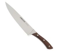Arcos Cuchillo Chef Acero Inoxidable Nitrum y Hoja 200 mm. Cuchillo cocina profesional multipropósito. Mango ergonómico polioximetileno POM y madera palisandro. Serie Natura.