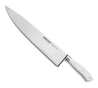 Arcos Cuchillo Chef - Acero Inoxidable Nitrum y Hoja 300 mm. Cuchillo cocina profesional. 490 gr. Mango ergonómico polioximetileno POM. Serie Riviera Blanc. Hoja delgada. Color blanco.