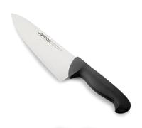 Arcos Cuchillo Chef con Hoja Acero Inoxidable Nitrum 200 mm. Cuchillo Cocina Profesional multipropósito. Mango ergonómico Polipropileno. Serie 2900. Color Negro.