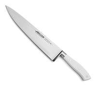 Arcos Cuchillo Chef Forjado Acero Inoxidable. Cuchillo Cocina Profesional Cortar una Variedad Alimentos. Mango Ergonómico Polioximetileno y Hoja 250mm. Serie Riviera Blanc. Color Blanco.
