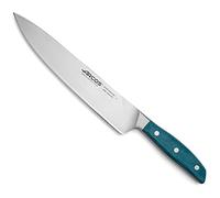 Arcos Cuchillo Chef Forjado Acero Inoxidable Tamaño. Mango Profesional Micarta y BorSeda Especial con Hoja Plateada 250 mm. Impresiona yorprencon Cada Corte. Serie Brooklyn. Color Azul.