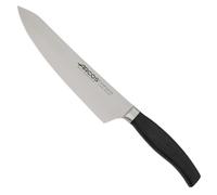 Arcos Cuchillo Chef Forjado con Hoja Acero Inoxidable 200 mm. Cuchillo Cocina Profesional. Mango Inyectado Polipropileno Pom. Ideal para Chefs Clase Mundial. Serie Clara. Color Negro.