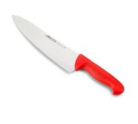 Arcos Cuchillo Cheferie 2900 - Hoja Acero Inoxidable Nitrum 10" con Mango Polipropileno Rojo - Plateado Higiene -istema Identificación Coloreguridad Alimentaria (7''). Serie 2900. Color Rojo.