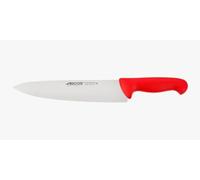 Arcos Cuchillo Cheferies 2900 - Acero Inoxidable Nitrum 10" - Mango Polipropileno Rojo -istema Identificación Color - Plateado - Esencial Cocina Resistente y Higiénico (7'')