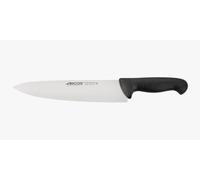 Arcos Cuchillo Cheferies 2900 - Hoja Acero Inoxidable Nitrum 10'' - Mango Polipropileno Negro - Plateado -istema Identificación Color para Higiene yalud.