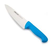 Arcos Cuchillo Cheferies 2900 - Hoja Acero Inoxidable Nitrum 8" con Mango Polipropileno Azul - Ergonómico y Plateado para Uso Pesado -istema identificación Color para una Mejor higiene.