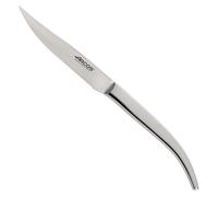 Arcos Serie Steel Force - Cuchillo Chuletero con filo perlado - Monoblock de Acero Inoxidable de 110 mm - Cuchillo Monoblock Acero Inoxidable Color plata