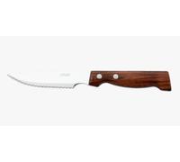 Arcos Cuchillo Chuletero de Mesa - Hoja Serrada Acero Inoxidable NITRUM 120 mm - Mango Madera Comprimida - Ideal para Carnes - Serie Cuchillos de Mesa
