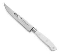 Arcos Cuchillo cocina - Acero Inoxidable Nitrum y Hoja 150 mm. Cuchillo cocina profesional para cocinar. 226 gr. Mango ergonómico polioximetileno POM. Serie Riviera Blanc. Color blanco.